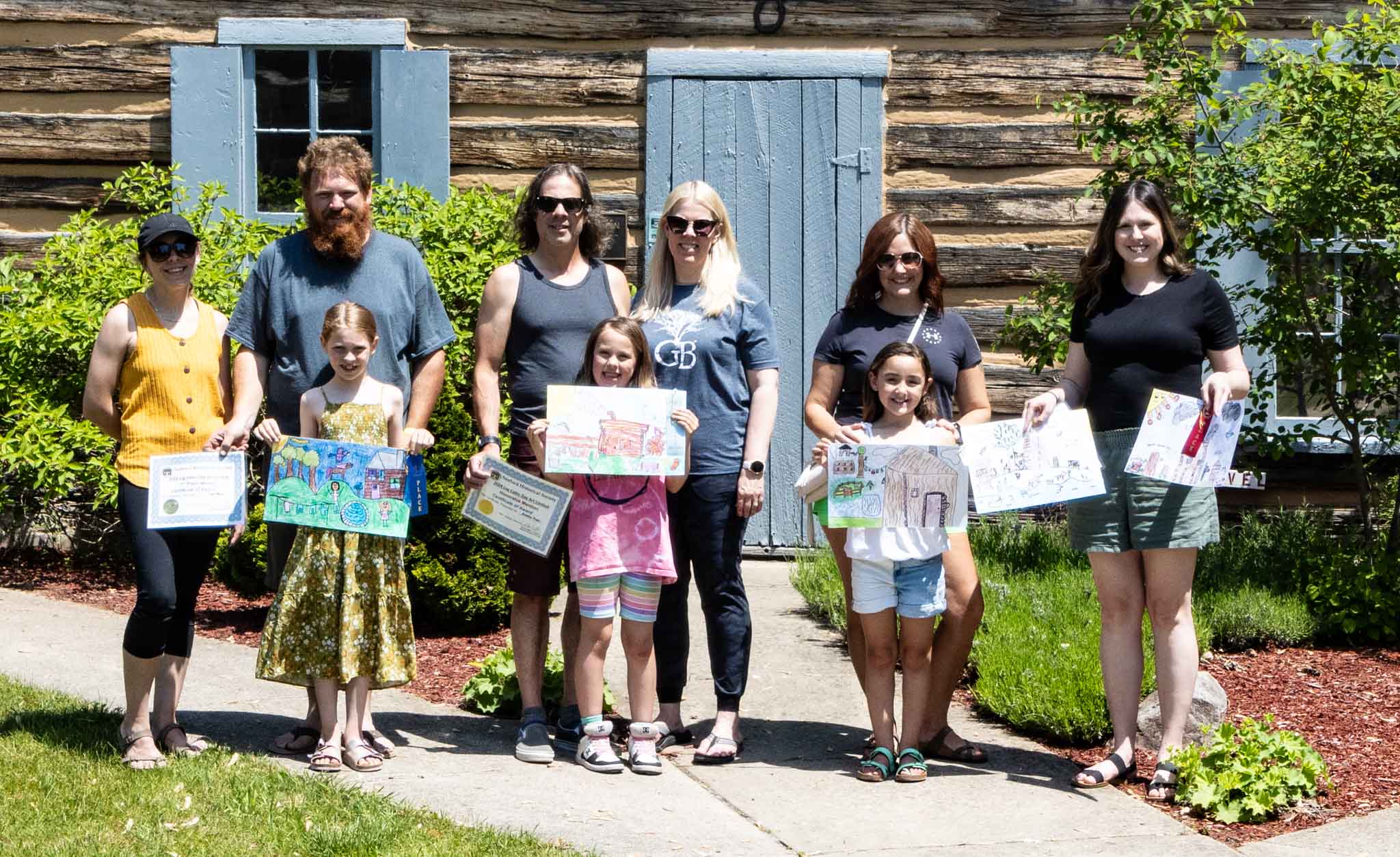 2024 Art Contest Winners and their families.